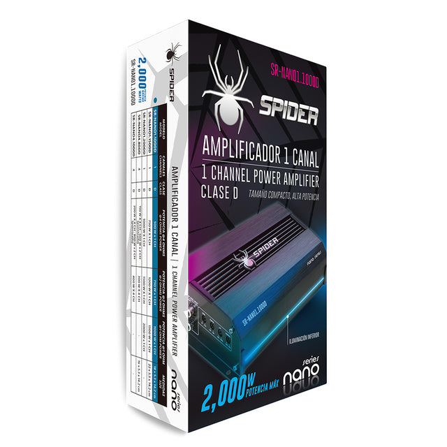 Amplificador Monoral SPIDER  SR-NANO1.1000D