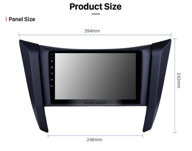 Consola nissan navara / np300 2014-2019 9"pulgadas